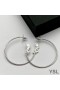 Yves Saint Laurent Opyum Hoop Boucles D'Oreilles En Métal Argenté