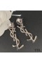 Yves Saint Laurent Opyum Pendentif Boucles D'Oreilles En Métal Argenté