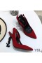 Yves Saint Laurent Opyum escarpins En Daim Noir avec Talon Rouge