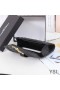 Yves Saint Laurent Small Envelope Flap Wallet In Mixed Grained Matelasse Leather Black/Gold