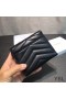 Yves Saint Laurent Petite Enveloppe De Ces Porte-Monnaie En Cuir Matelassé Noir