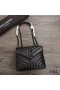 Yves Saint Laurent Petit Loulou Sac De Chaîne En Y Matelassé En Cuir Noir