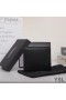 Yves Saint Laurent Minuscule Monogramme Est/Ouest Porte-Monnaie En Cuir Lisse Noir