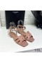 Yves Saint Laurent Tribute Sandales Plates En Cuir Verni Rose