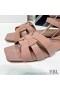 Yves Saint Laurent Tribute Sandales Plates En Cuir Verni Rose