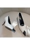 Yves Saint Laurent Vesper Pompes En Tweed et Cuir Blanc
