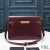 Yves Saint Laurent Manhattan Sac À Bandoulière En Cuir Lisse Bourgogne/Or