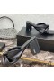Yves Saint Laurent Bianca Heeled Slides In Glattleder Schwarz