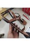 Yves Saint Laurent Cassandra Flache Sandalen mit Brückenkopf-Schleife In Glatt Leder Braun