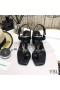 Yves Saint Laurent Cassandra Sandaletten mit Brückenkopf-Schleife In Glattleder Schwarz