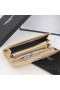 Yves Saint Laurent Großen Gaby Flap Wallet, Gesteppte Lammnappa Apricot/Gold