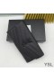 Yves Saint Laurent Große Monogramm-Klappe Brieftasche Aus Genarbtem Matelasse-Leder Schwarz