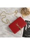 Yves Saint Laurent Medium Kate Chain Bag mit Quaste In Leder Rot/Gold