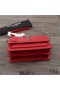 Yves Saint Laurent Medium Sunset Kette Tasche In Strukturierter Leder Rot/Silber