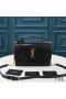 Yves Saint Laurent Medium Sunset Umhängetasche In Kroko-Prägung Glänzende Leder Schwarz/Gold