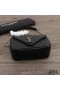 Yves Saint Laurent Mini Envelope Chain Bag In Matelasse-Leder Schwarz/Silber