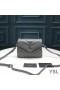 Yves Saint Laurent Mini-Loulou Toy Bag In Y-Matelasse-Leder-Sky Blau/Silber