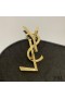 Yves Saint Laurent Opyum Brosche In Metall, Emaille und Kristalle Gold/Schwarz