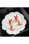 Yves Saint Laurent Opyum Ohrringe In Metall, Emaille und Kristalle Gold/Rot