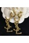 Yves Saint Laurent Opyum Anhänger, Ohrringe In Gold Metall