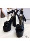 Yves Saint Laurent Paige Platform Sandals In Glattleder Schwarz
