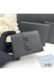 Yves Saint Laurent Kleine Linie Bifold Brieftasche Aus Genarbtem Leder Schwarz
