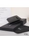 Yves Saint Laurent Kleine Monogramm Ost/West-Geldbörse In Glattleder Schwarz