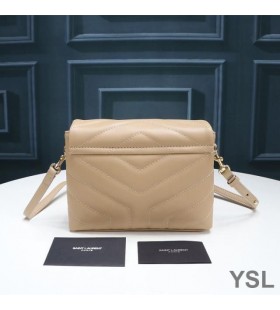 Yves Saint Laurent Mini-Loulou Toy Bag In Y-Matelasse-Leder-Apricot/Gold