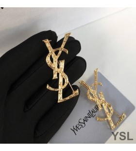 Yves Saint Laurent Opyum Brosche In Bambus-Metall-Gold