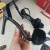 Yves Saint Laurent Amber Sandals In Glattem Leder und Nerz Schwarz