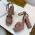Yves Saint Laurent Candy Plattform Sandalen Patent Leder Apricot