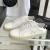 Yves Saint Laurent Court Classic Sneakers aus besticktem Leder mit Gold-Logo-White/Black