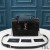 Yves Saint Laurent Medium Sunset Umhängetasche In Kroko-Prägung Glänzende Leder Schwarz/Silber