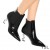 Yves Saint Laurent Opyum Booties Patent Leder Schwarz mit Silbernem Absatz