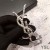 Yves Saint Laurent Opyum Brosche In Bambus-Metall-Silber