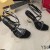 Yves Saint Laurent Opyum Sandals In Satin und Strass Mit Gold Ferse Schwarz