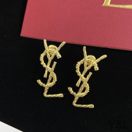 Yves Saint Laurent Opyum Σκουλαρίκια Σε Σκοινί Μετάλλων Σε Χρυσό