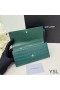 Yves Saint Laurent Μεγάλες Κασσάνδρα Αποδομήσει Bifold Πορτοφόλι Σε Αποτυπωμένες Σε Ανάγλυφο Κροκόδειλος Δέρμα Πράσινο