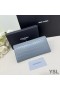 Yves Saint Laurent Μεγάλες Κασσάνδρα Αποδομήσει Bifold Πορτοφόλι Σε Αποτυπωμένες Σε Ανάγλυφο Κροκόδειλος Δέρμα Μπλε Του Ουρανού