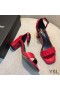 Yves Saint Laurent Loulou 70 Σανδάλια Σε Λουστρίνι Κόκκινο