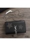 Yves Saint Laurent Μέσο Κέιτ Αλυσίδα Τσάντα με το Θύσανο Στο Star Studded Leather Μαύρο/Ασημί