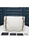 Yves Saint Laurent Medium Loulou Puffer Bag In Quilted Lambskin White/Gold