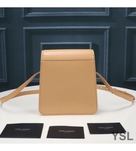 Yves Saint Laurent Κάια Βόρεια/Νότια Satchel Σε Φυτικό-Μαυρισμένο Δέρμα Καφέ/Χρυσό